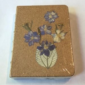 NIP Small Journal Lovely Dried Pressed Flower Cover - Journal or Diary